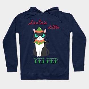 Santa's Little Yelper Christmas Cat Hoodie